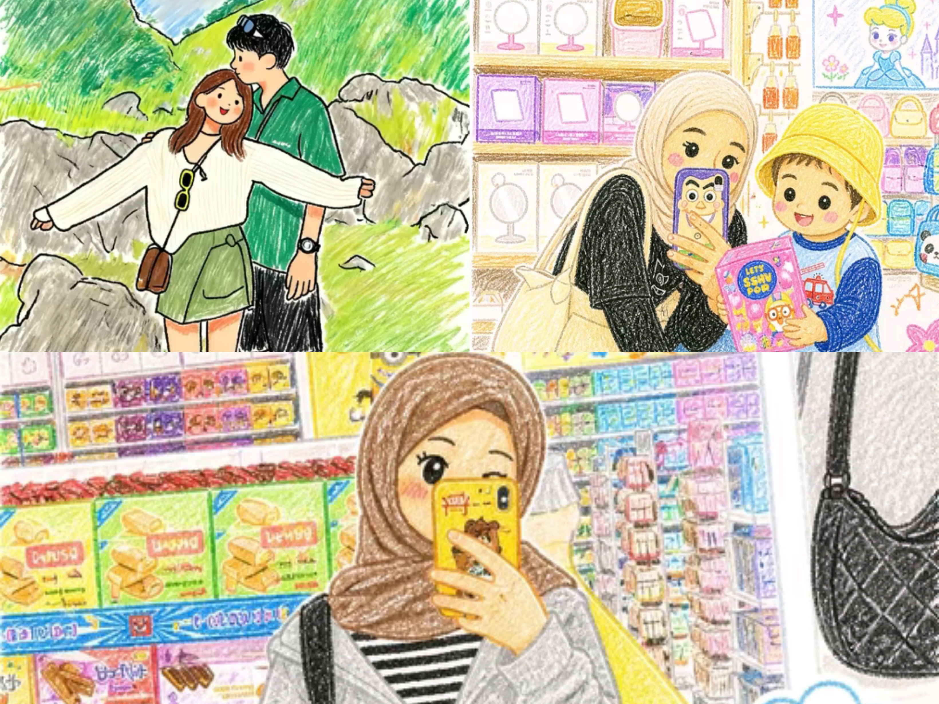 Viral Tren Edit Foto Jadi Kartun Crayon Lucu