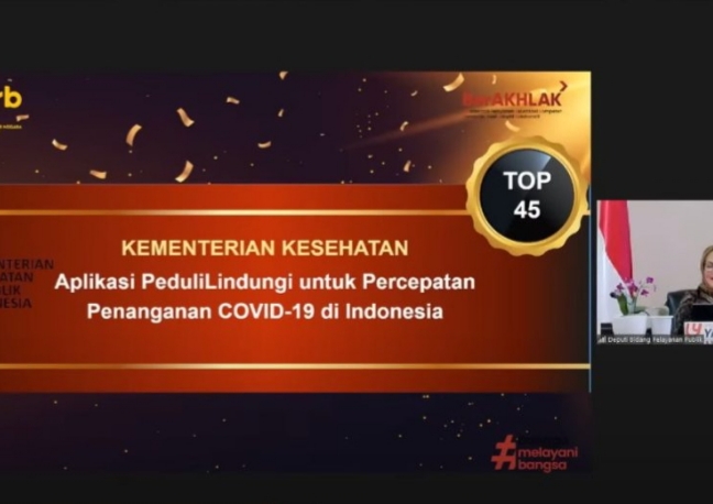 Bersaing dengan 3.000 Inovasi, Aplikasi PeduliLindungi Raih Top Inovasi Pelayanan Publik Terpuji 2022