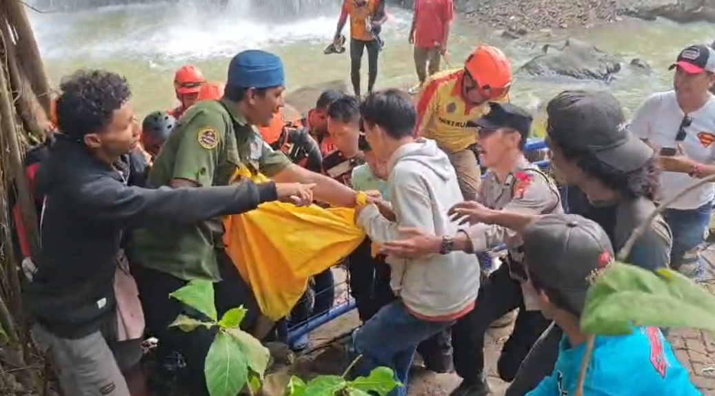 Tim SAR Gabungan Temukan Wisatawan Asal Serang Meninggal Dunia di Curug Goong