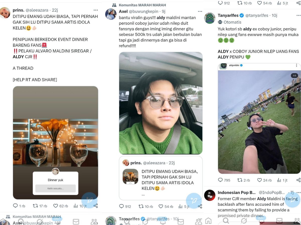 Trending Topik di X, Aldy Maldini Tipu Fansnya