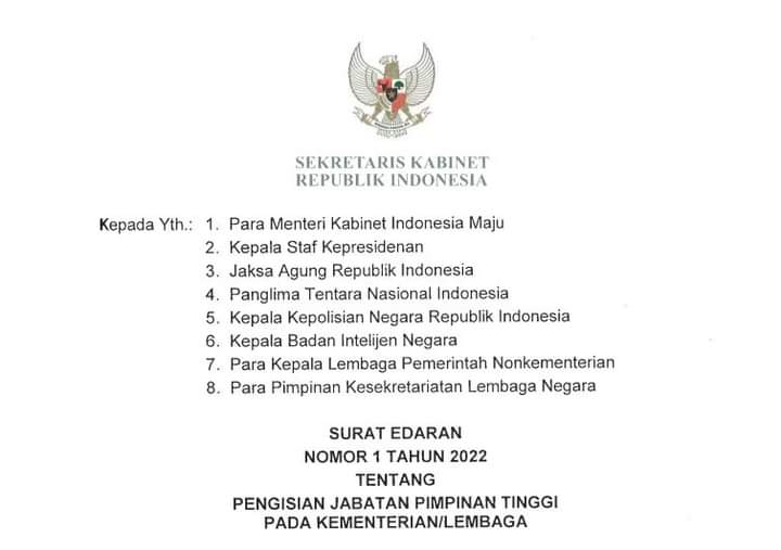 Banyak Jabatan di K/L Diisi Oleh Pelaksana Tugas, Seskab Minta Segera Diangkat Pejabat Definitif 