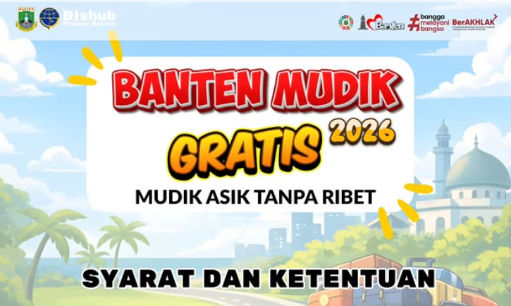 Mudik Gratis Lebaran 2026 Pemprov Banten Siapkan 885 Kursi ke Lima Provinsi