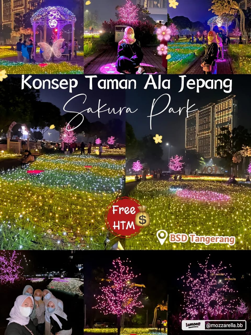 Sakura Illumination Park, Tempat Ngedate Romatis di Tangerang Kayak di Jepang yang Gratis 