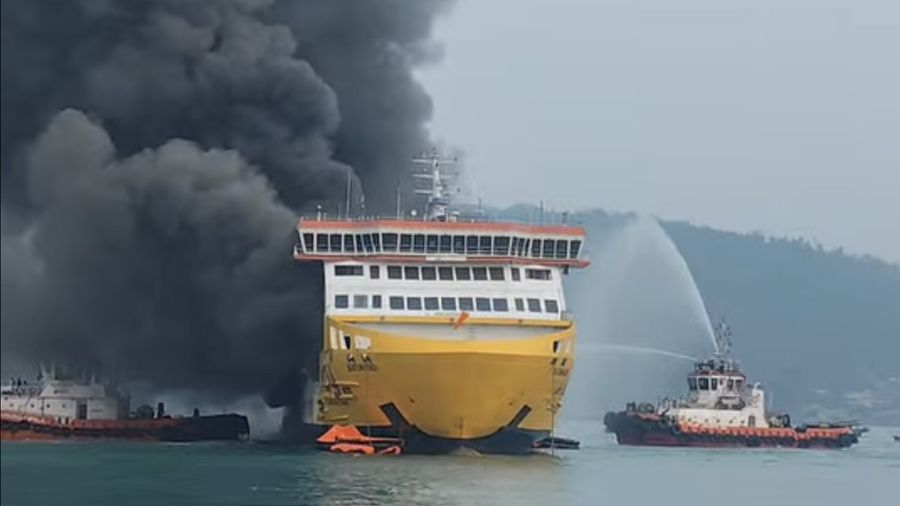 Penyebab Terbakarnya KMP Batumandi Milik ASDP di Merak Masih Diselidiki