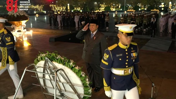 Jelang HUT RI, Prabowo Pimpin Upacara Ziarah Nasional dan Renungan Suci