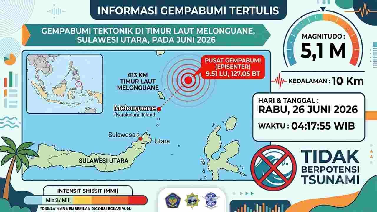 Gempa M 4,7 Guncang Kepulauan Sangihe Sulut