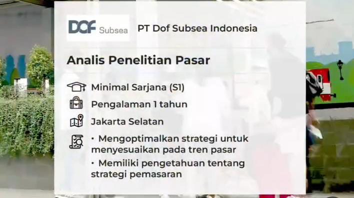 Kabar Gembira! Loker Terbaru Lulusan S1 di PT Dof Subsea Indonesia Tahun 2024