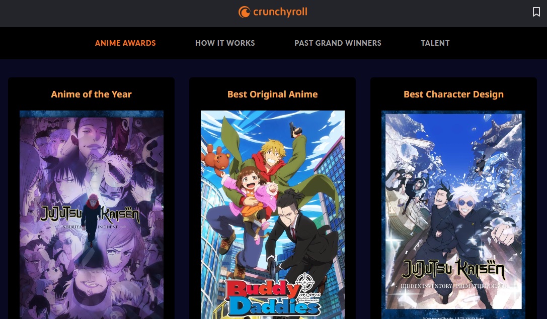 Pemenang Crunchyroll Anime Awards, Jujutsu Kaisen Menang Banyak