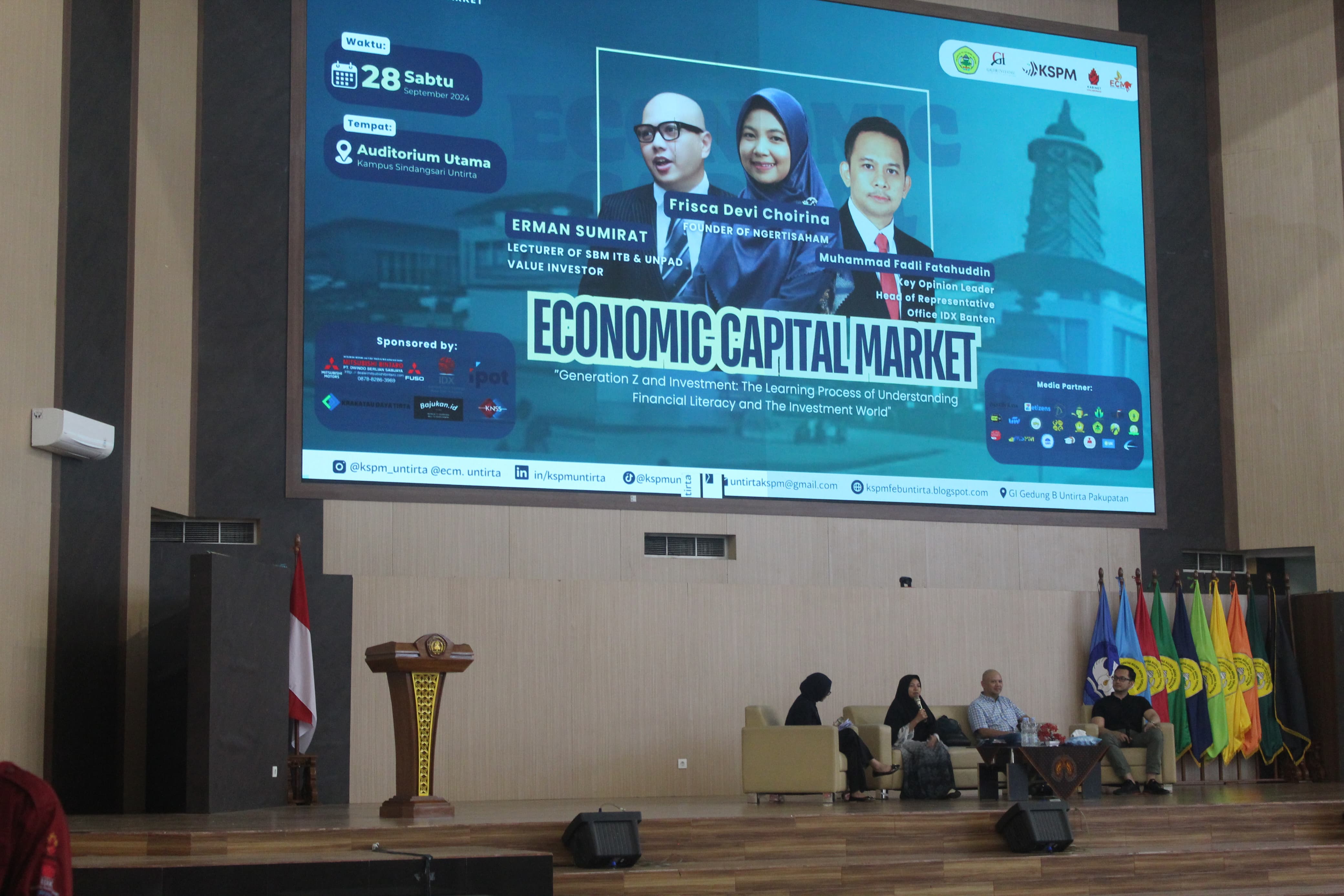 Kelompok Studi Pasar Modal (KSPM) Untirta adakan kegiatan Economic Capital Market 2024