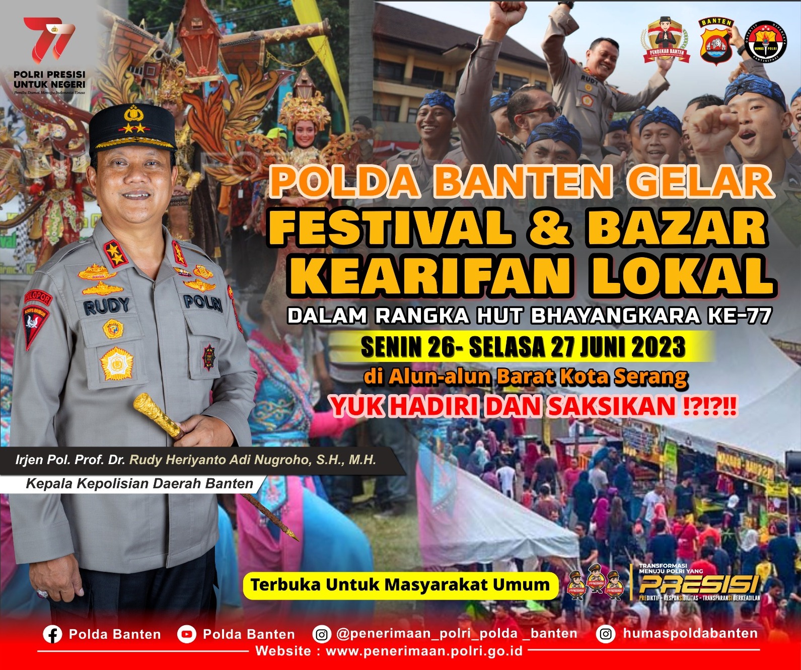 Polda Banten Gelar Festival dan Bazar di Alun-alun Barat Kota Serang