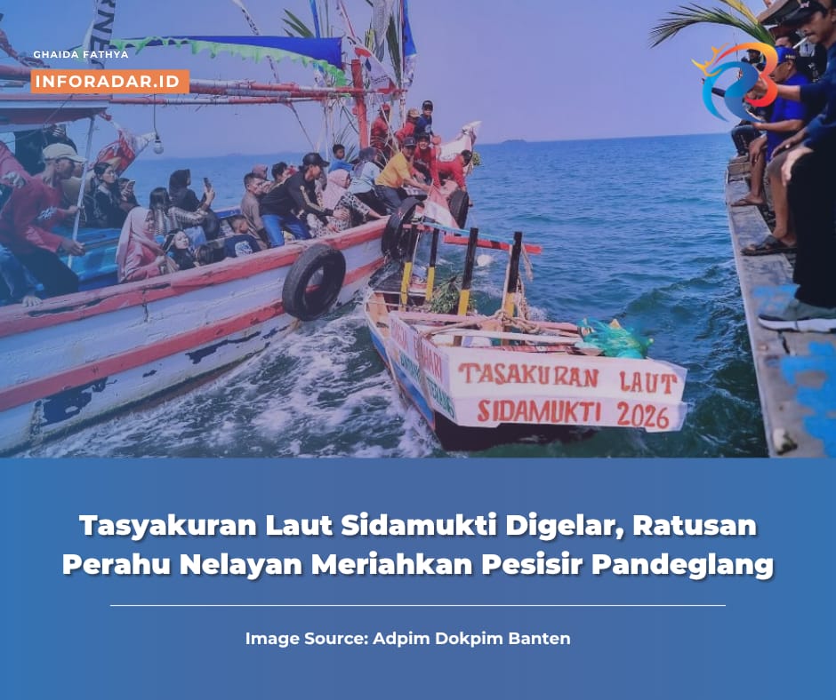 Tasyakuran Laut Sidamukti Digelar, Ratusan Perahu Nelayan Meriahkan Pesisir Pandeglang