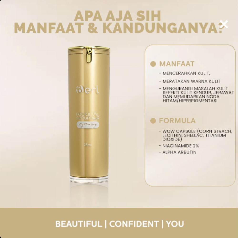 Kandungan Face Serum dari B Erl, Skincare Lokal Buatan ART