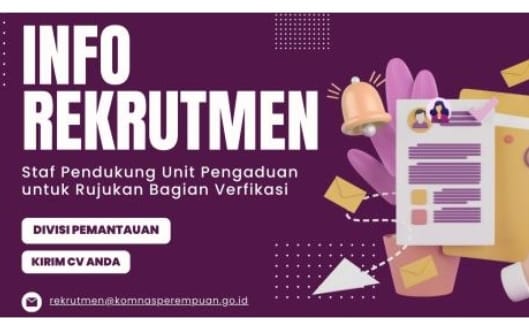 Komnas Perempuan Buka Lowongan Kerja, 3 Formasi Tersedia
