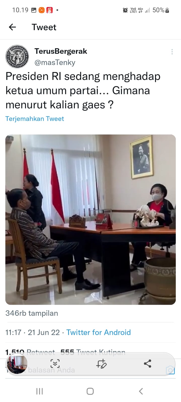 Presiden Jokowi Ketemu Megawati, Netizen Sebut Seperti Murid Menghadapi Guru BP