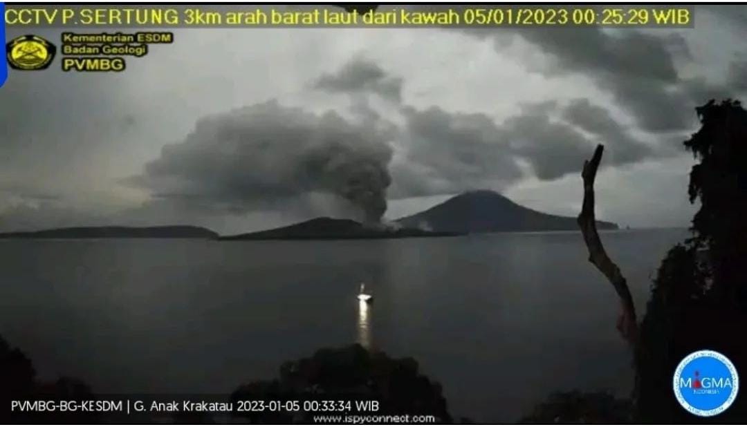 Status Siaga, Gunung Anak Krakatau Kembali Erupsi