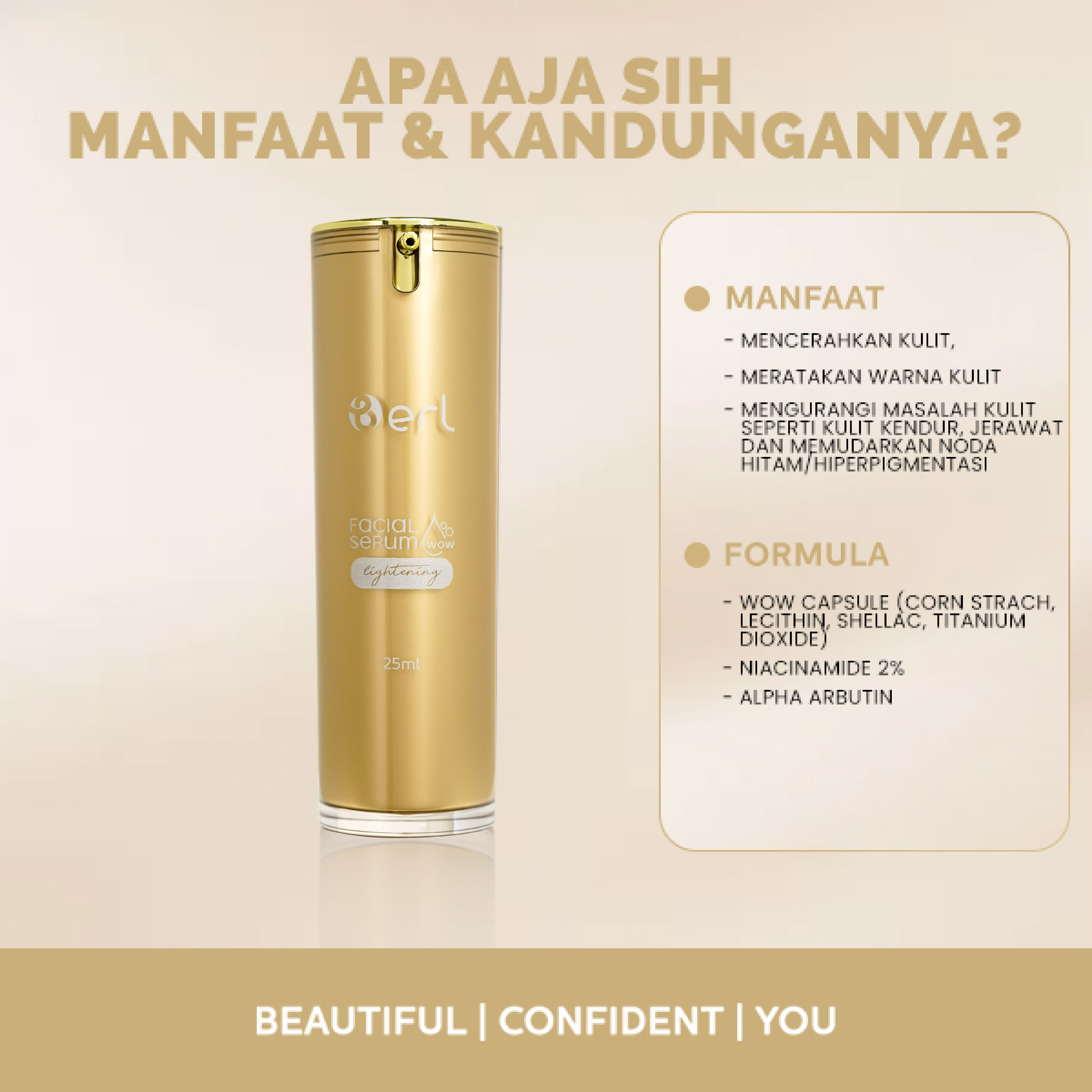 Serum Wajah B Erl Lightening Series Tawarkan Solusi Kulit Cerah dan Sehat