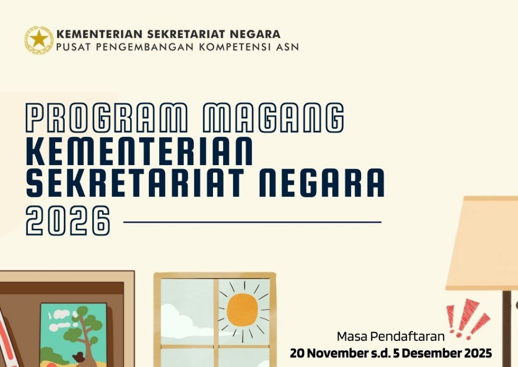 Dibuka Magang Kemensetneg untuk SMA dan Fresh Graduate 
