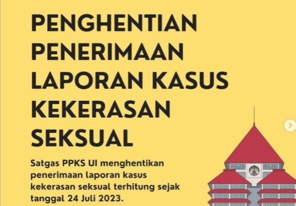 Satgas Penanganan Kekerasan Seksual di UI Berhenti Terima Laporan, Ini Tanggapan Netizen