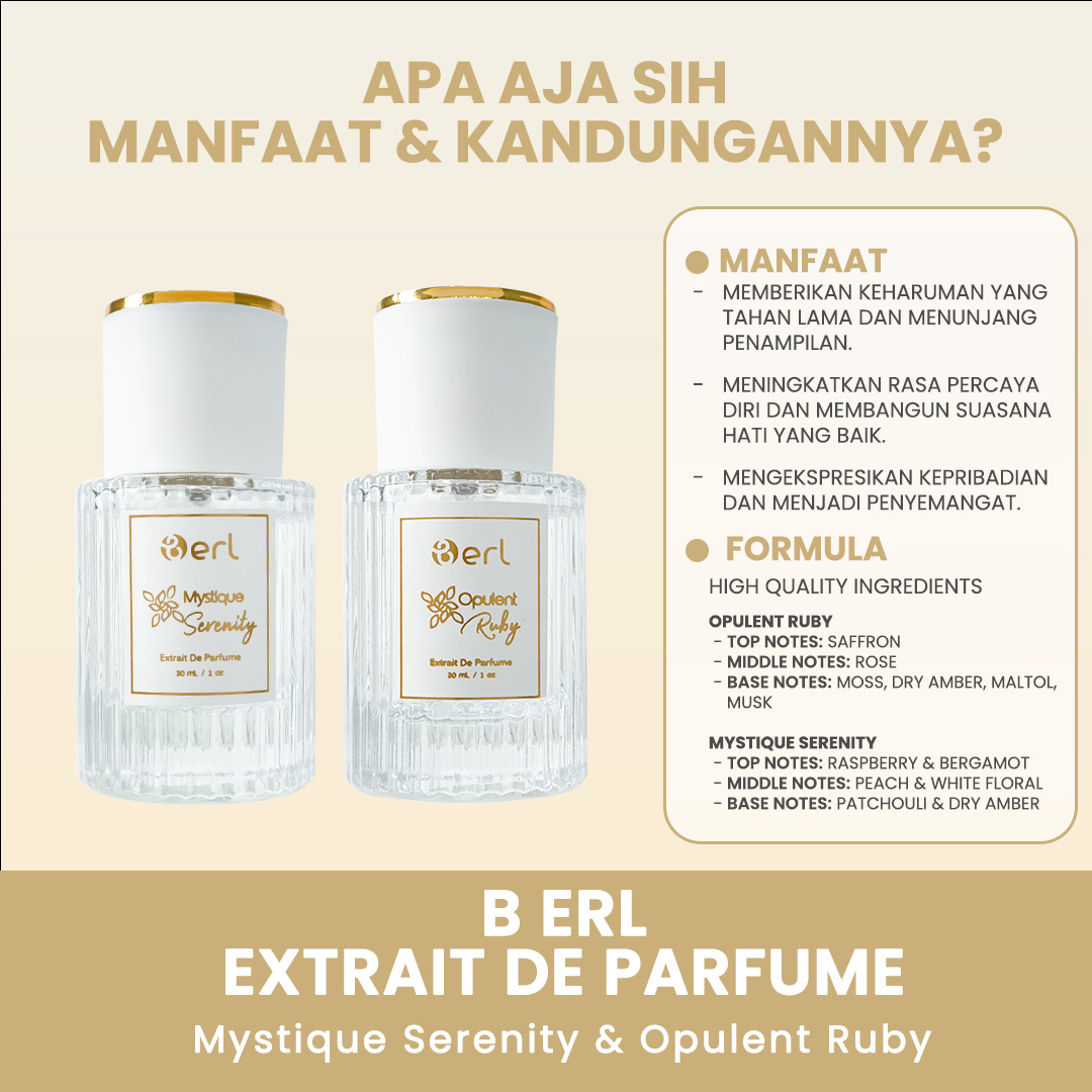 B Erl Extrait de Parfum – Opulent Ruby, Parfum Mewah untuk Aktivitas Padat