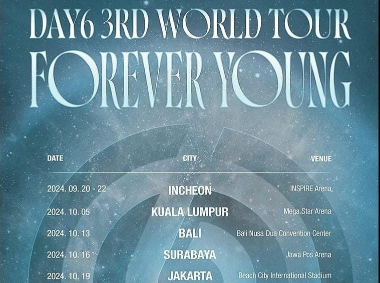 Day6 3rd World Tour, 3 Kota Besar Indonesia Masuk List 