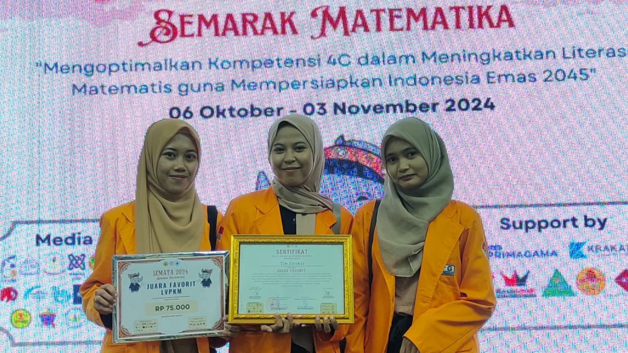 Delegasi Universitas Primagraha, Tim Ceriwis, Raih Juara Favorit pada Lomba Video Pembelajaran Kreatif Matemat