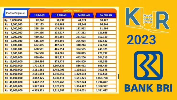 Terbaru, Tabel KUR BRI untuk kamu TKI hongkong