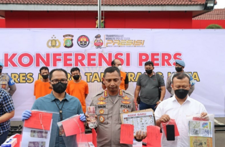 Kasus Judi Online, Polres Metro Tangerang Tangkap 3 Orang
