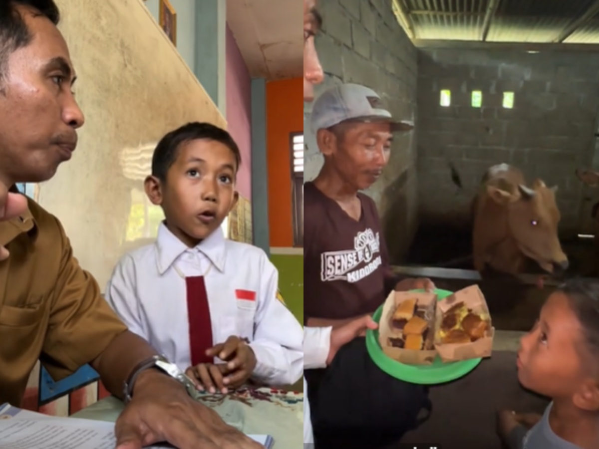 Pak Ribut Debat dengan Murid Karena Sapi Makan Martabak, Berakhir dengan Minta Maaf