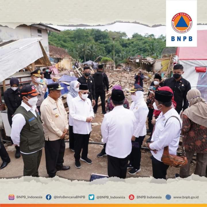 Didampingi Kepala BNPB, Wapres Tinjau Huntap bagi Korban Gempa Cianjur 