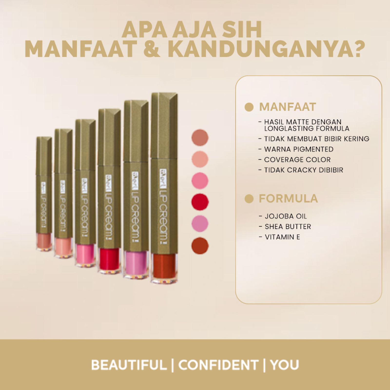 B Erl Beauty Lip Matte Cream Hadirkan Warna Elegan dengan Formula Ringan dan Tahan Lama