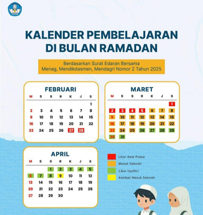 Pemerintah Tetapkan Jadwal Libur Awal Puasa Ramadan 2025 untuk Siswa