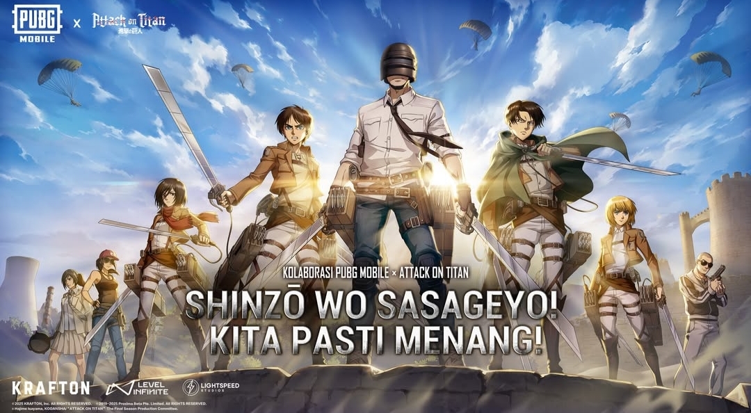 PUBG Mobile x Attack on Titan Hadirkan Titan, ODM Gear, dan Mode Baru di Update 3.8!