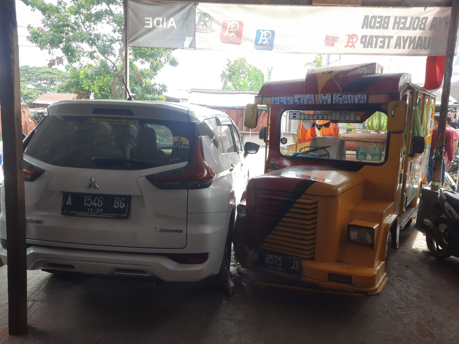 Lagi, Odong-odong Terlibat Kecelakaan Beruntun di Jalan Raya Banten Lama 