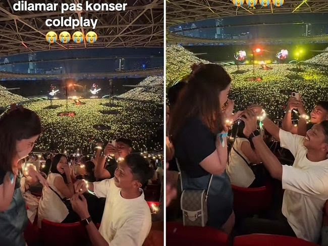 Viral di TikTok, Lamaran Mempesona di Konser Coldplay Jakarta