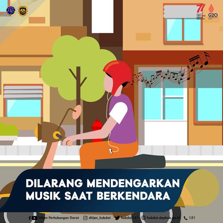 Ditjen Hubdat (kembali) Larang Pengendara Gunakan Earphone dan Telepon Saat Berkendara