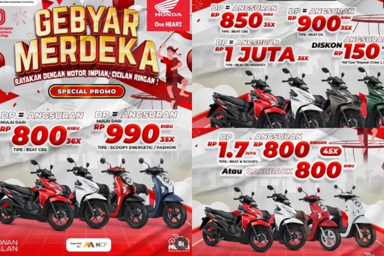Jangan Lewatkan! Promo Motor Honda Agustus 2025 di Serang Banten, Diskon Besar dan DP Super Terjangkau