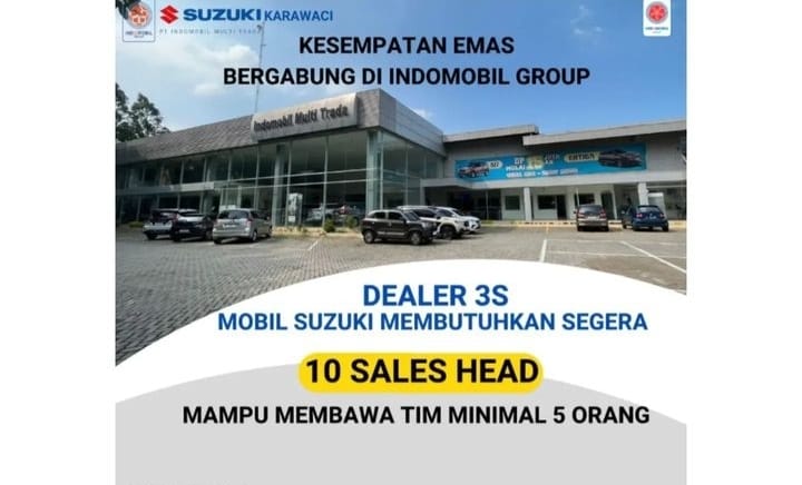 Dibutuhkan Segera! Suzuki Karawaci Buka Lowongan Kerja Terbaru 2024 untuk Lulusan D3 dan SMA: Ini Syaratnya