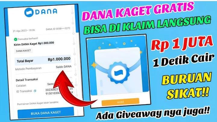 Begini Caranya, Link DANA Kaget Hari Ini, Bisa Dapat Saldo Dana Gratis