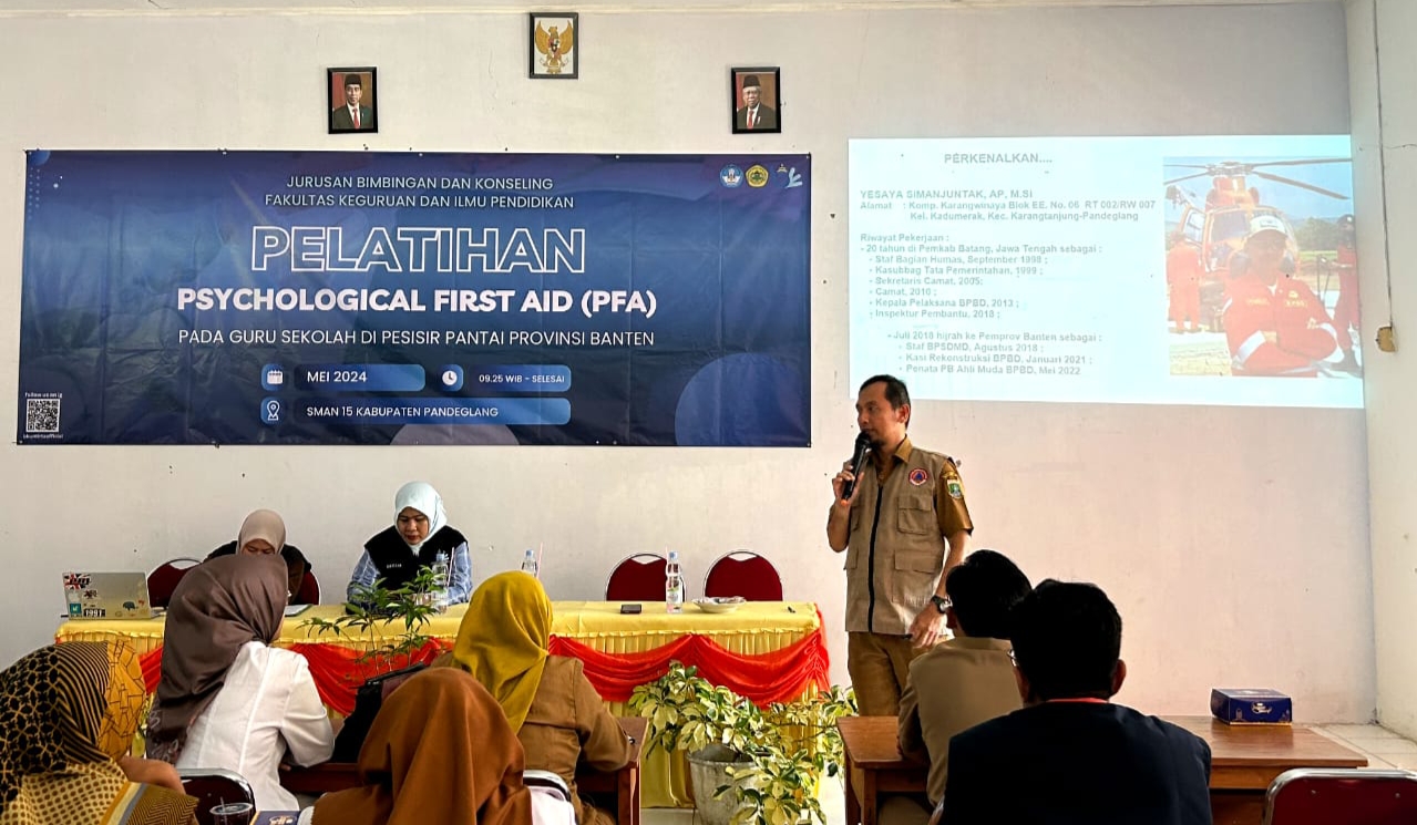 BK Untirta Adakan Pelatihan PFA dan Tanggap Bencana Sekolah Pesisir Pantai