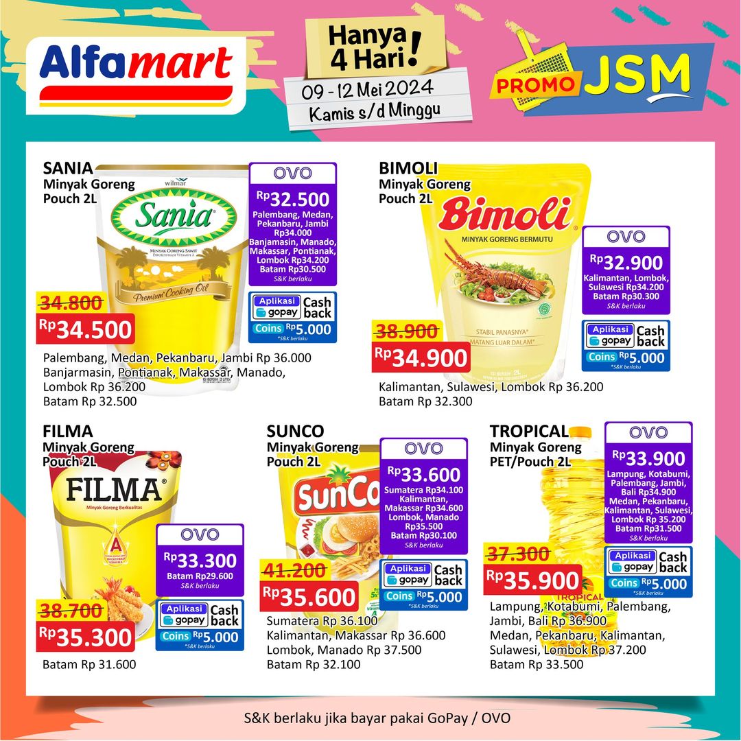 Murah Banget! Promo JSM Alfamart, Harga Minyak Bimoli 2 Liter Cuma Rp 34.900