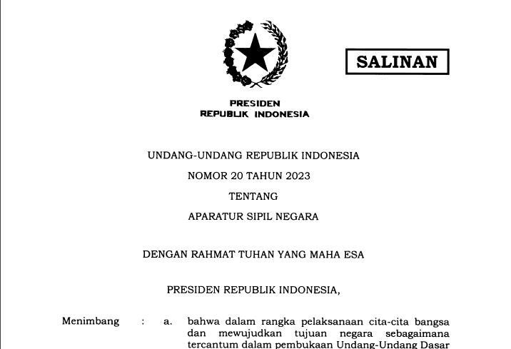 Yes, PPPK Dapat Pensiunan, Cek Pada UU ASN 2023, Download Link di Bawah