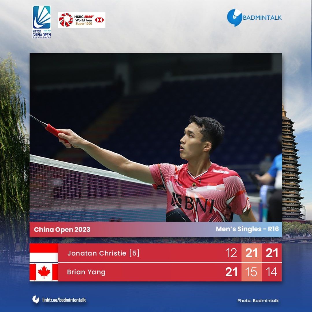 Tumbangkan Brian Yang, Jojo Pastikan Indonesia Satu Tiket Semifinal Tunggal Putra China Open 2023