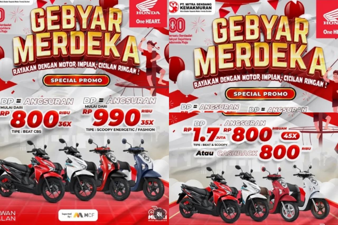 Dealer Motor Serang Banten Hadirkan Promo Agustus 2025, Banyak Bonus Menanti!
