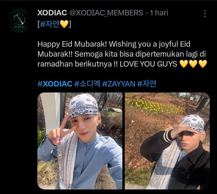 Zayyan XODIAC Sampaikan Ucapan Idul Fitri, Jadi Sorotan Penggemar K-Pop