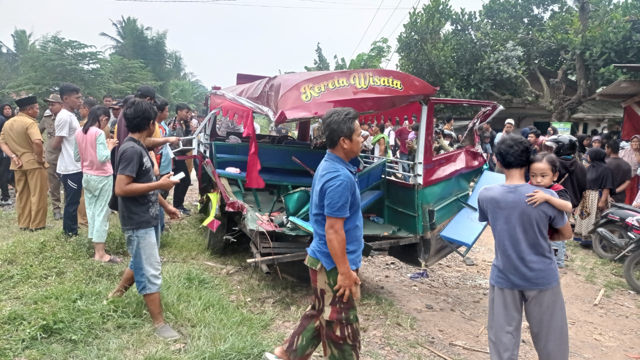 Odong-odong di Serang Ditabrak Kereta, Sopirnya Sudah Diamankan Polisi