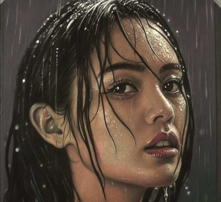 Lukisan Gadis Mandi Hujan Karya Seniman Indonesia Tuai Sorotan Dunia