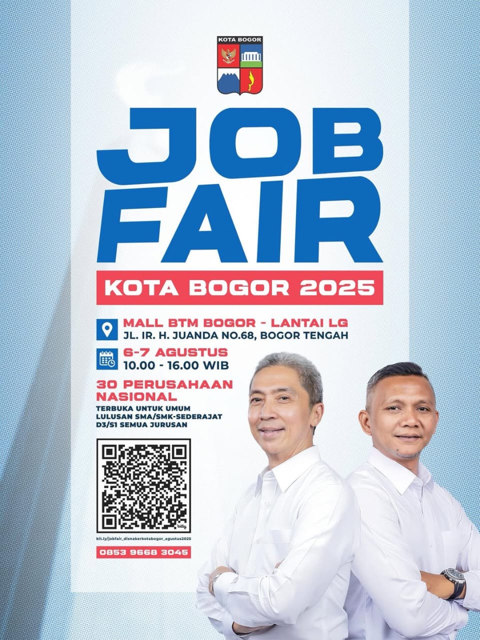 Job Fair Bogor Digelar 6–7 Agustus 2025, 30 Perusahaan Nasional Tawarkan Peluang Karier