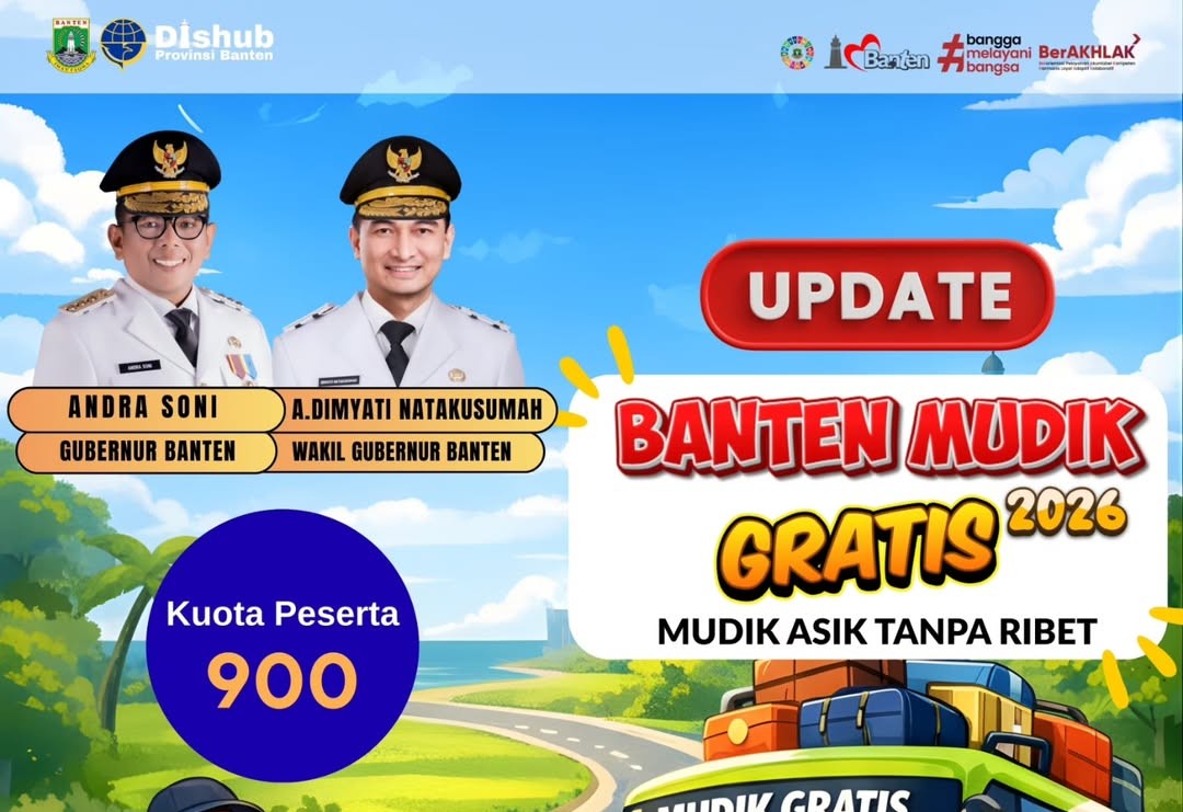 Mudik Gratis Lebaran 2026 Banten Nambah Kuota, Bus Solo Jadi 3 Unit