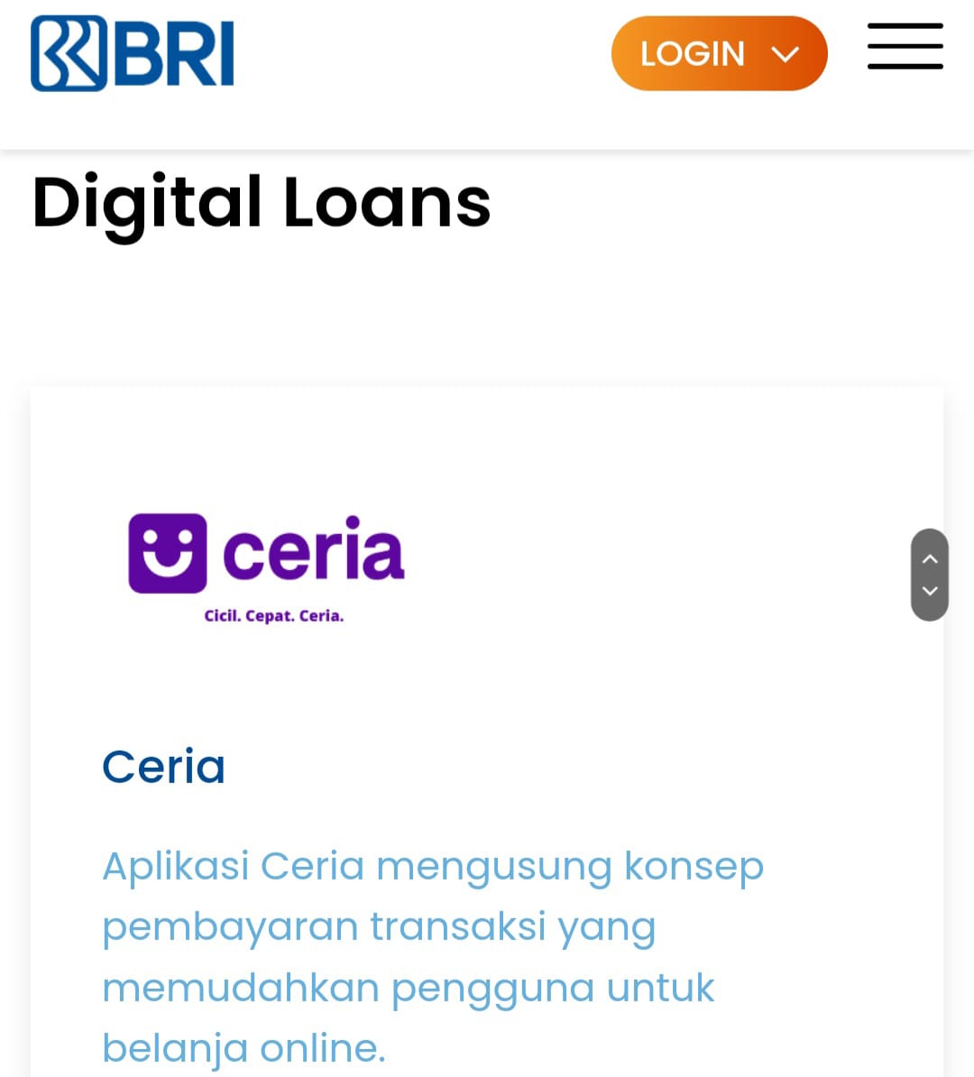 Pinjaman Online Bank BRI Bernama CERIA, Apa Itu?