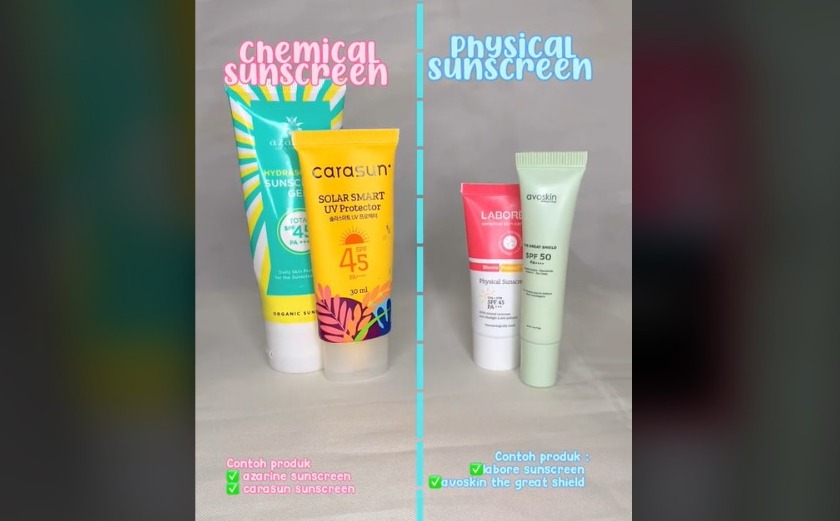 Perbedaan Chemical  Sunscreen Vs Physical Sunscreen pada Skincare